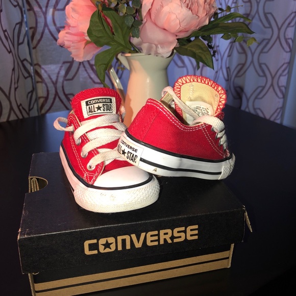 Red All Star Converse Kids Shoes - Picture 3 of 5